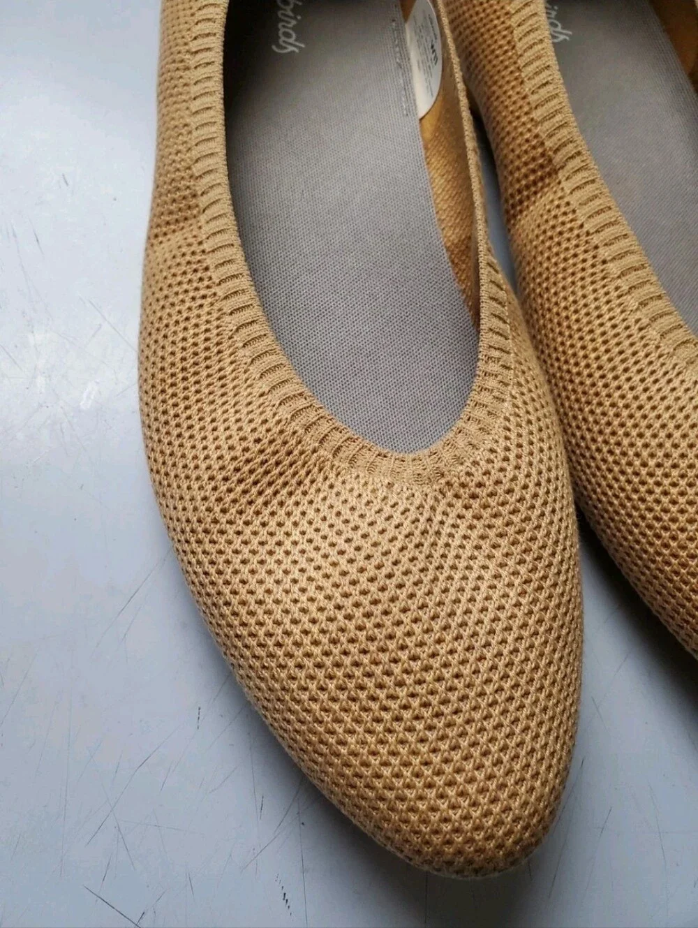 allbirds Women's Mustard Knit Ballet Flats Size 11  Excellent